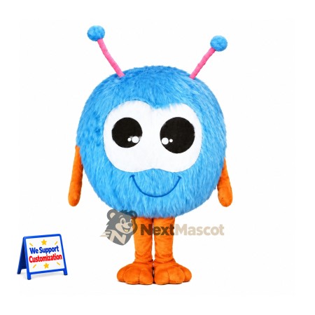 Monster Mascot Costume - Blue, Round Monster Mascot Costume - Blue, Round