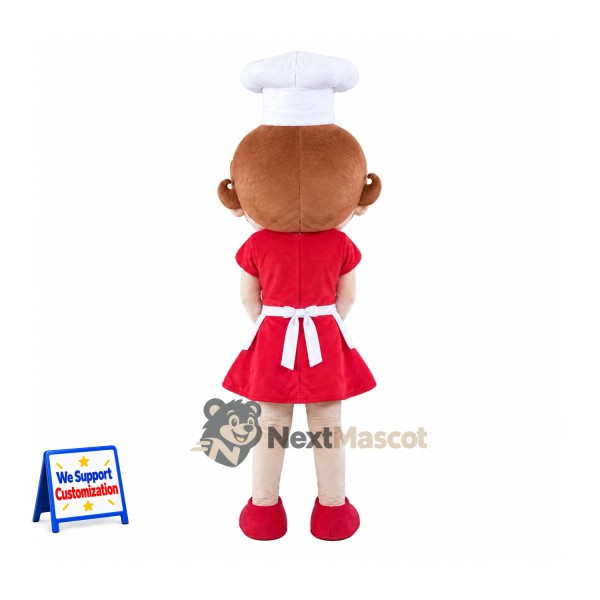 Female Chef Mascot Costume - Red Dress Female Chef Mascot Costume - Red Dress