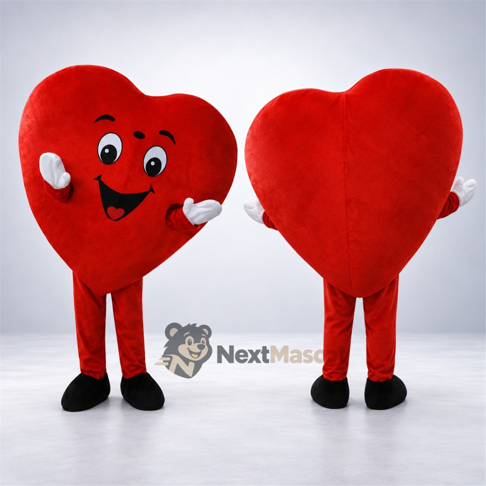 Heart Mascot Costume - Red for Parades Heart Mascot Costume - Red for Parades
