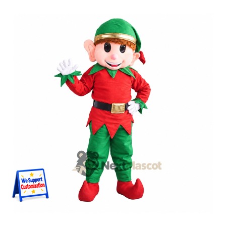 Christmas Elf Mascot Costume for Christmas Events