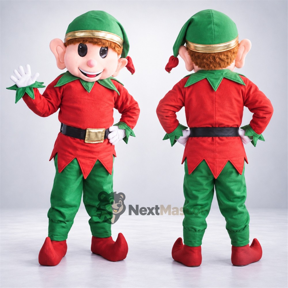 Christmas Elf Mascot Costume for Christmas Events