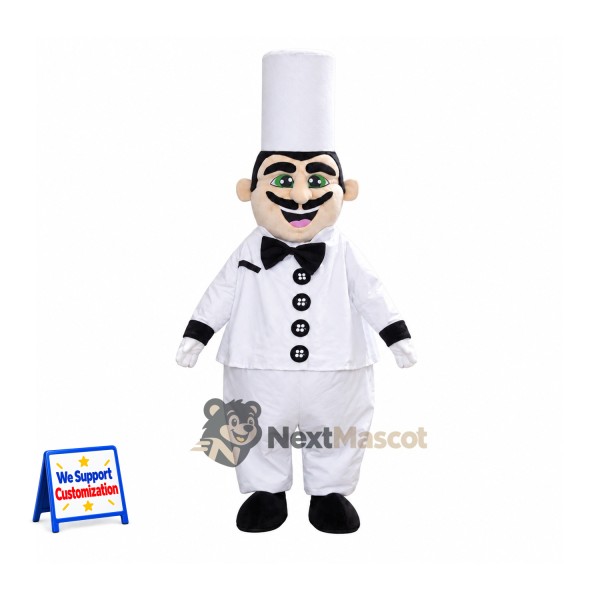 Chef Mascot Costume - White Uniform for Parades