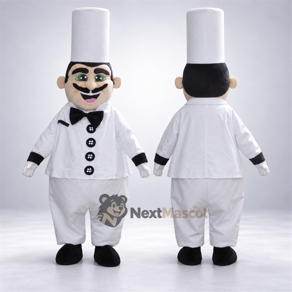 Chef Mascot Costume - White Uniform for Parades Chef Mascot Costume - White Uniform for Parades