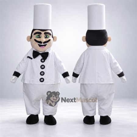 Chef Mascot Costume - White Uniform for Parades Chef Mascot Costume - White Uniform for Parades