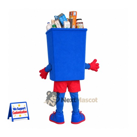 Recycling Bin Mascot Costume - Blue Recycling Bin Mascot Costume - Blue