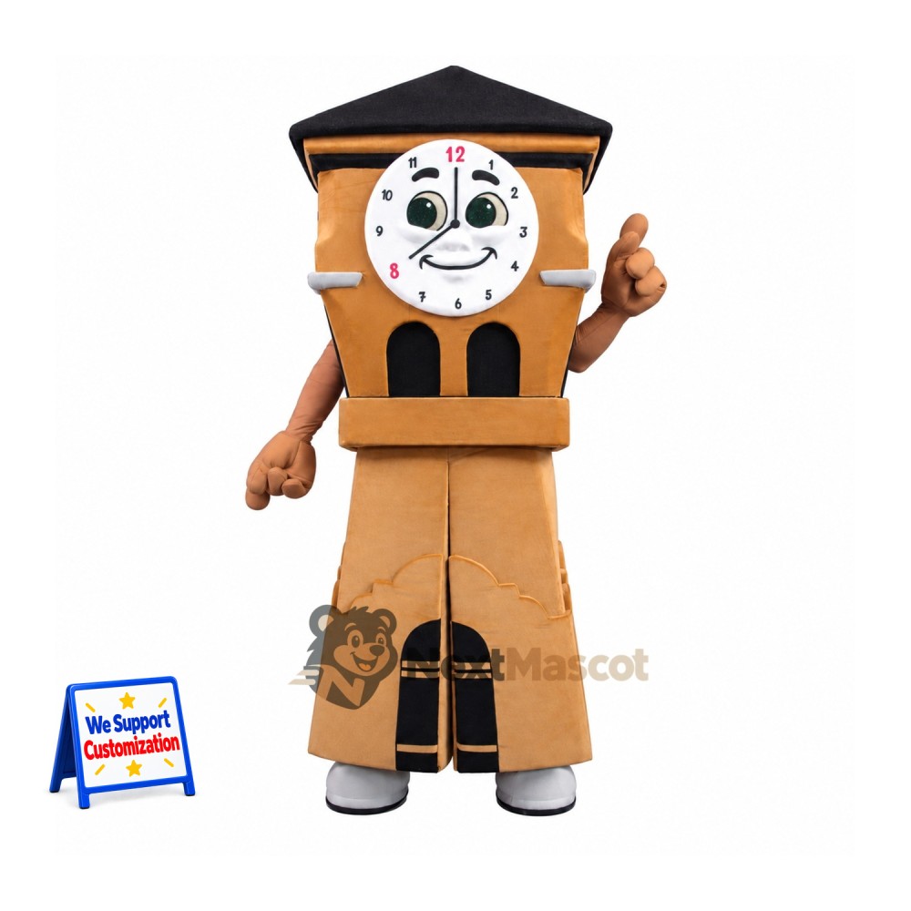 Grandfather Clock Mascot Costume Grandfather Clock Mascot Costume