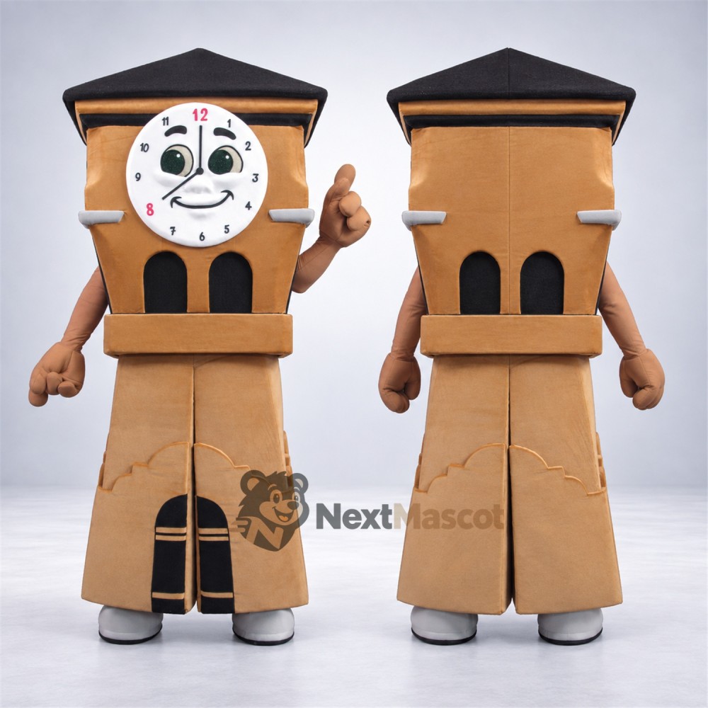 Grandfather Clock Mascot Costume Grandfather Clock Mascot Costume