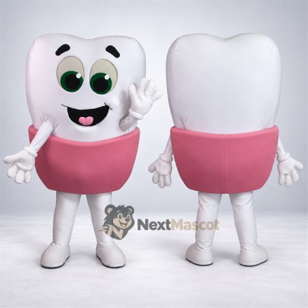Tooth Mascot Costume - Pink Cup Tooth Mascot Costume - Pink Cup