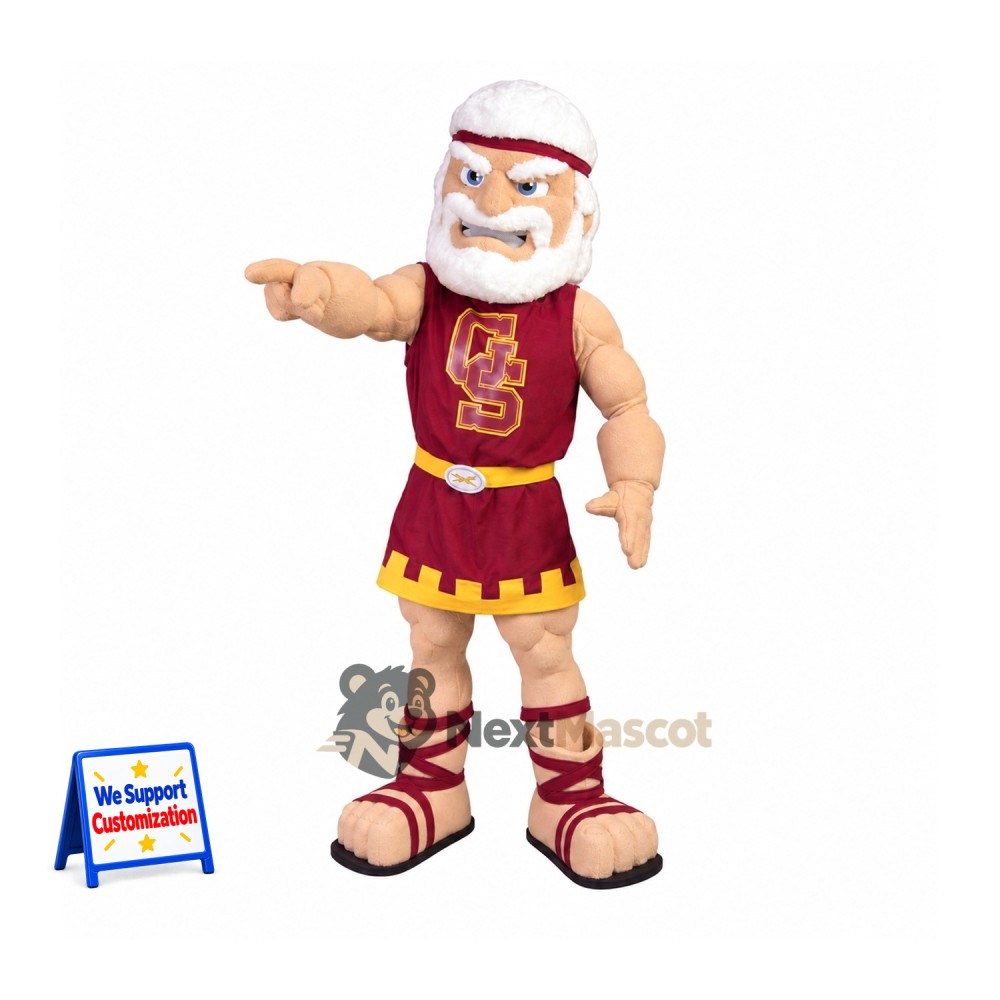 Spartan Warrior Mascot Costume - Burgundy for Parades Spartan Warrior Mascot Costume - Burgundy for Parades