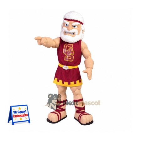 Spartan Warrior Mascot Costume - Burgundy for Parades Spartan Warrior Mascot Costume - Burgundy for Parades