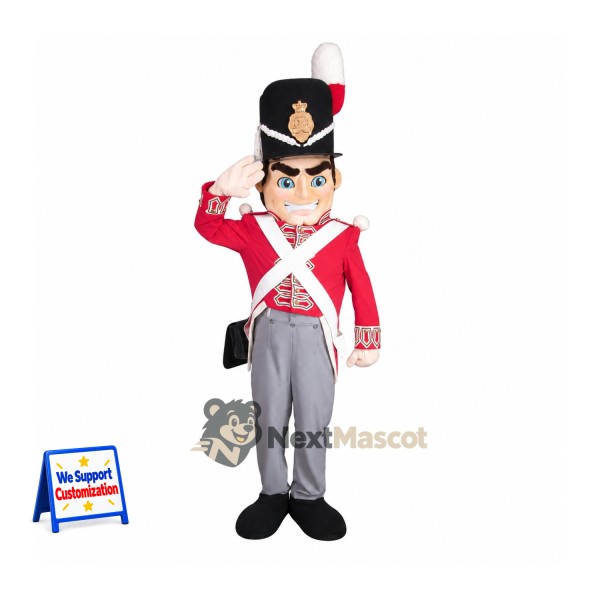 Toy Soldier Mascot Costume for Christmas Events