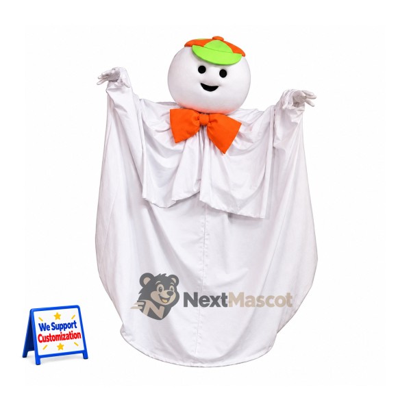 Ghost Mascot Costume - White for Parades