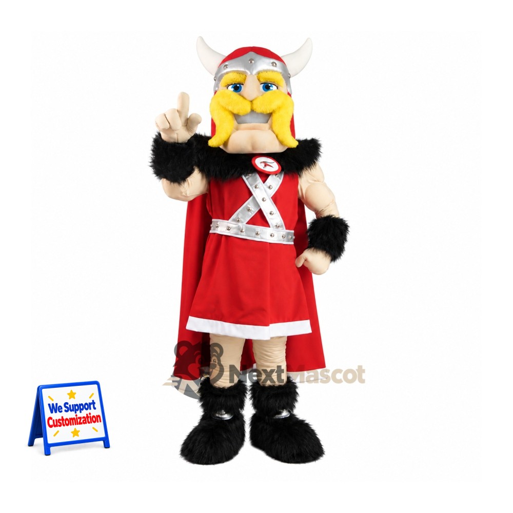 Viking Mascot Costume - Red Coat Viking Mascot Costume - Red Coat