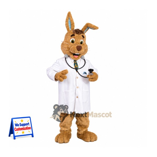 Rabbit Mascot Costume - Doctor Style
