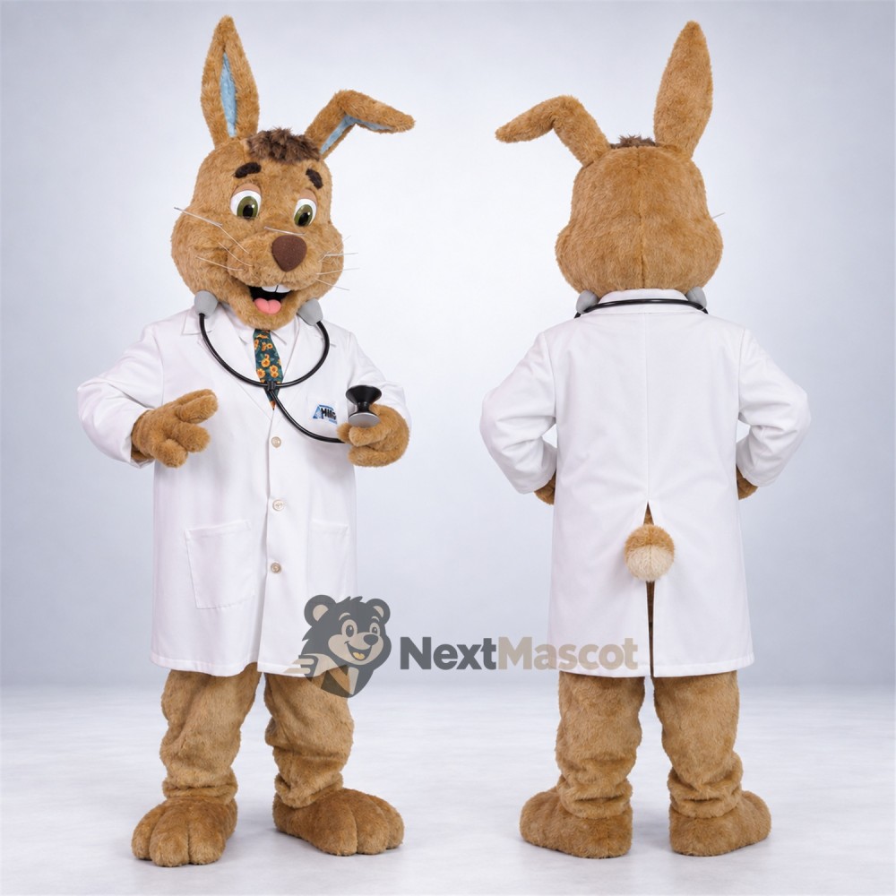Rabbit Mascot Costume - Doctor Style