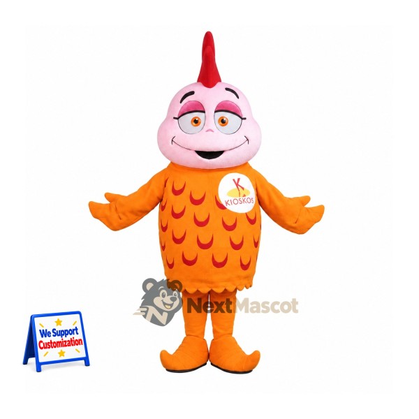 Chicken Mascot Costume - Orange