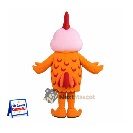 Chicken Mascot Costume - Orange Chicken Mascot Costume - Orange