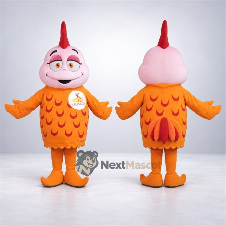 Chicken Mascot Costume - Orange Chicken Mascot Costume - Orange