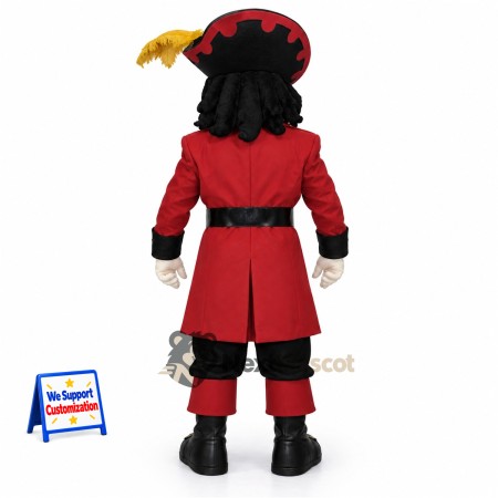 Pirate Captain Mascot Costume - Red Coat for Parades Pirate Captain Mascot Costume - Red Coat for Parades