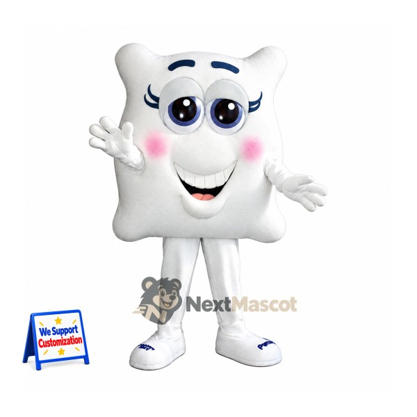 Pillow Mascot Costume - White