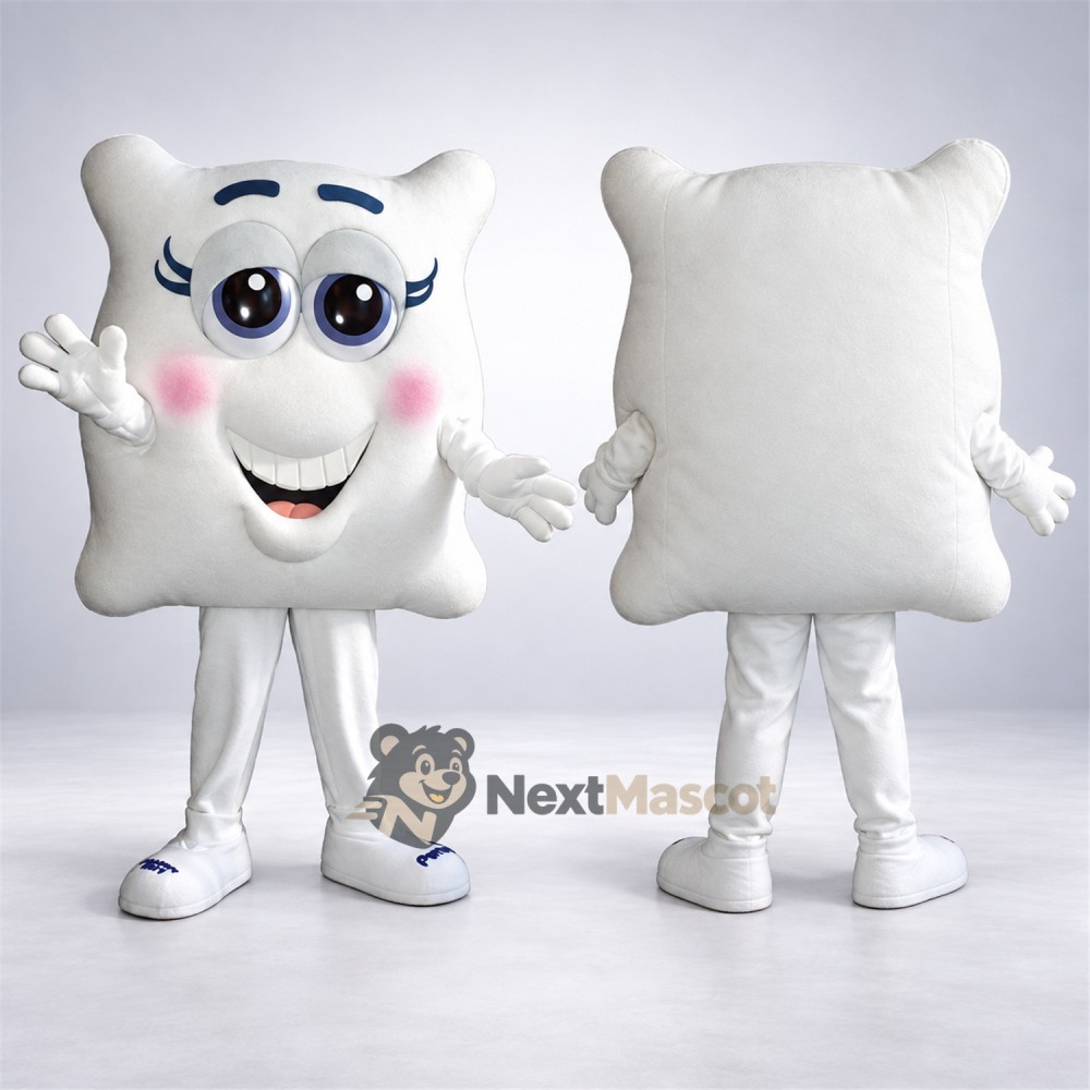 Pillow Mascot Costume - White