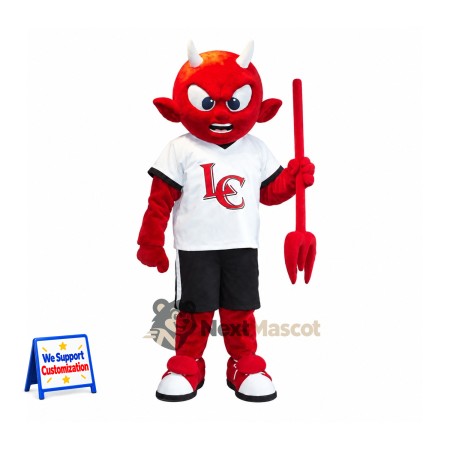 Devil Mascot Costume - Red, White Shirt for Parades Devil Mascot Costume - Red, White Shirt for Parades