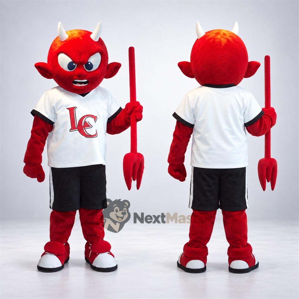 Devil Mascot Costume - Red, White Shirt for Parades Devil Mascot Costume - Red, White Shirt for Parades