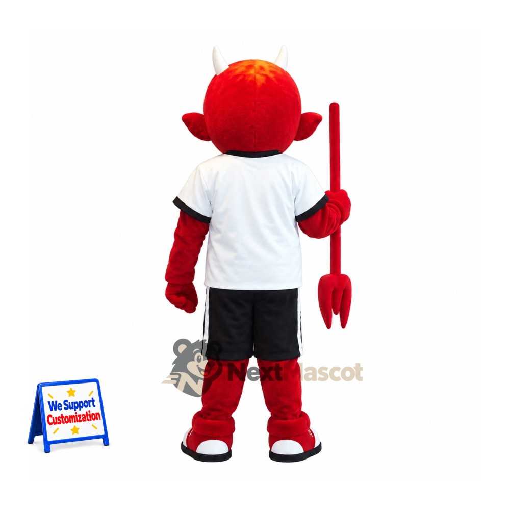Devil Mascot Costume - Red, White Shirt for Parades Devil Mascot Costume - Red, White Shirt for Parades