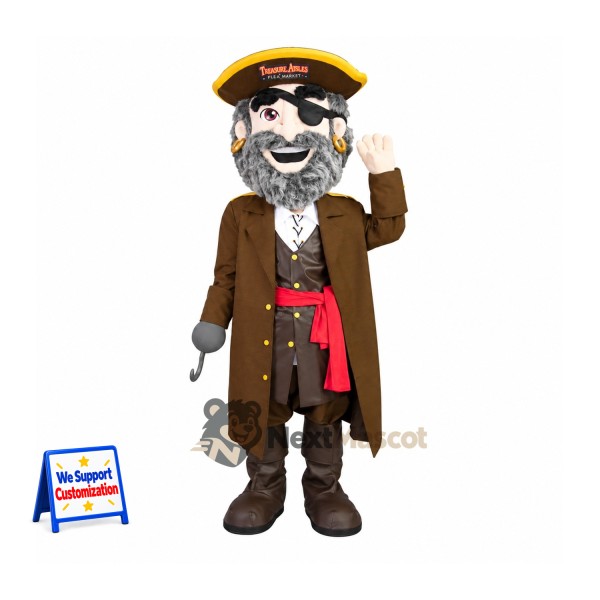 Wolf Mascot Costume - Pirate Style