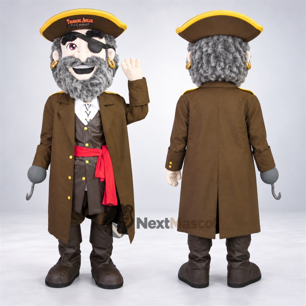 Wolf Mascot Costume - Pirate Style Wolf Mascot Costume - Pirate Style