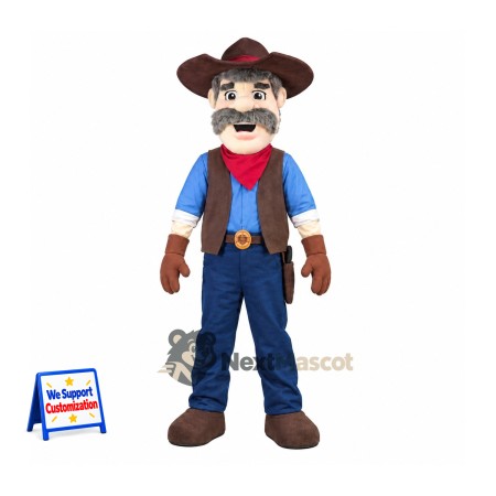 Cowboy Mascot Costume for Parades Cowboy Mascot Costume for Parades