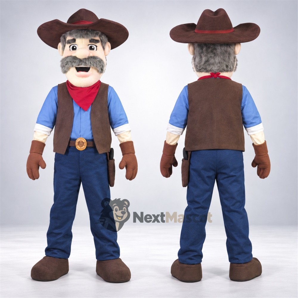 Cowboy Mascot Costume for Parades Cowboy Mascot Costume for Parades
