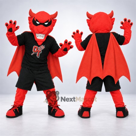 Devil Mascot Costume - Red, Black Uniform Devil Mascot Costume - Red, Black Uniform