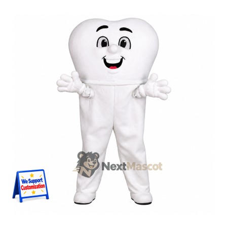 Tooth Mascot Costume for Community Events Tooth Mascot Costume for Community Events