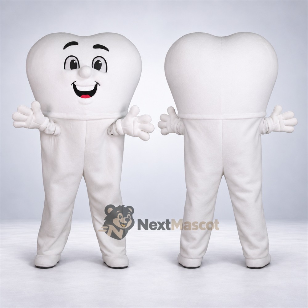 Tooth Mascot Costume for Community Events Tooth Mascot Costume for Community Events