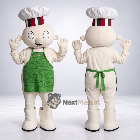 Character Mascot Costume - Chef Style, Green Outfit Character Mascot Costume - Chef Style, Green Outfit