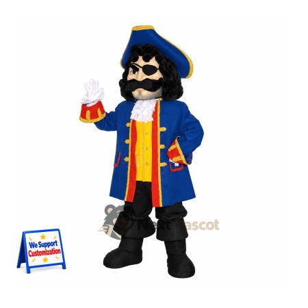 Pirate Captain Mascot Costume - Blue Coat Pirate Captain Mascot Costume - Blue Coat