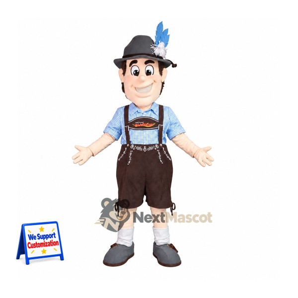 Man Mascot Costume - Lederhosen