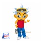 Boy Mascot Costume - Silver Hair, Goggles