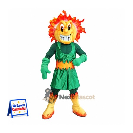 Flame Head Character Mascot Costume Flame Head Character Mascot Costume