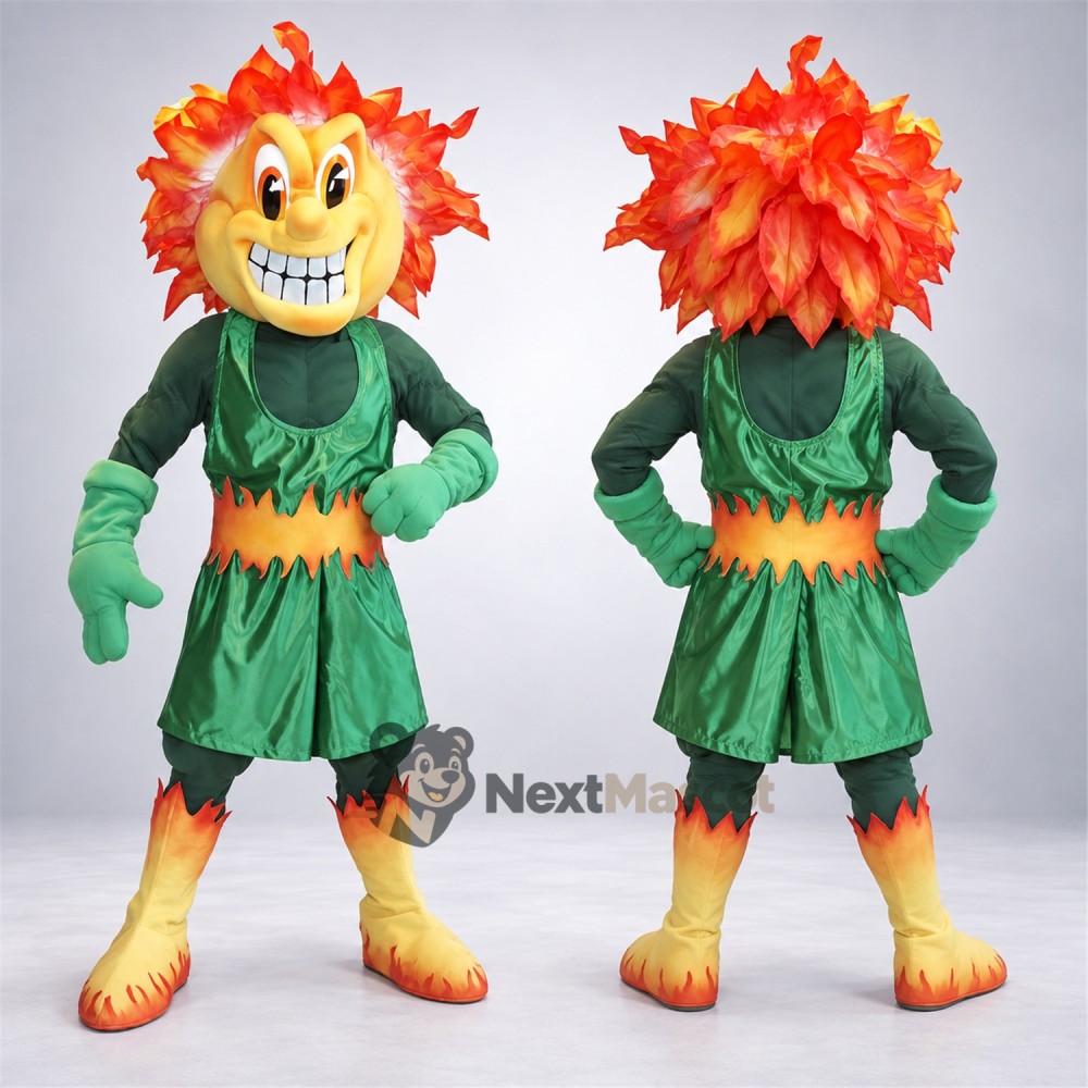 Flame Head Character Mascot Costume Flame Head Character Mascot Costume