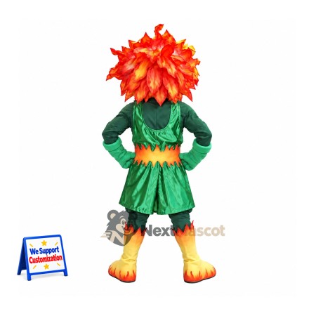 Flame Head Character Mascot Costume Flame Head Character Mascot Costume