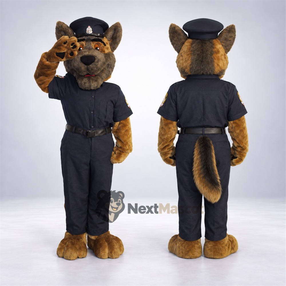 Dog Mascot Costume - Police Style for School Events Dog Mascot Costume - Police Style for School Events