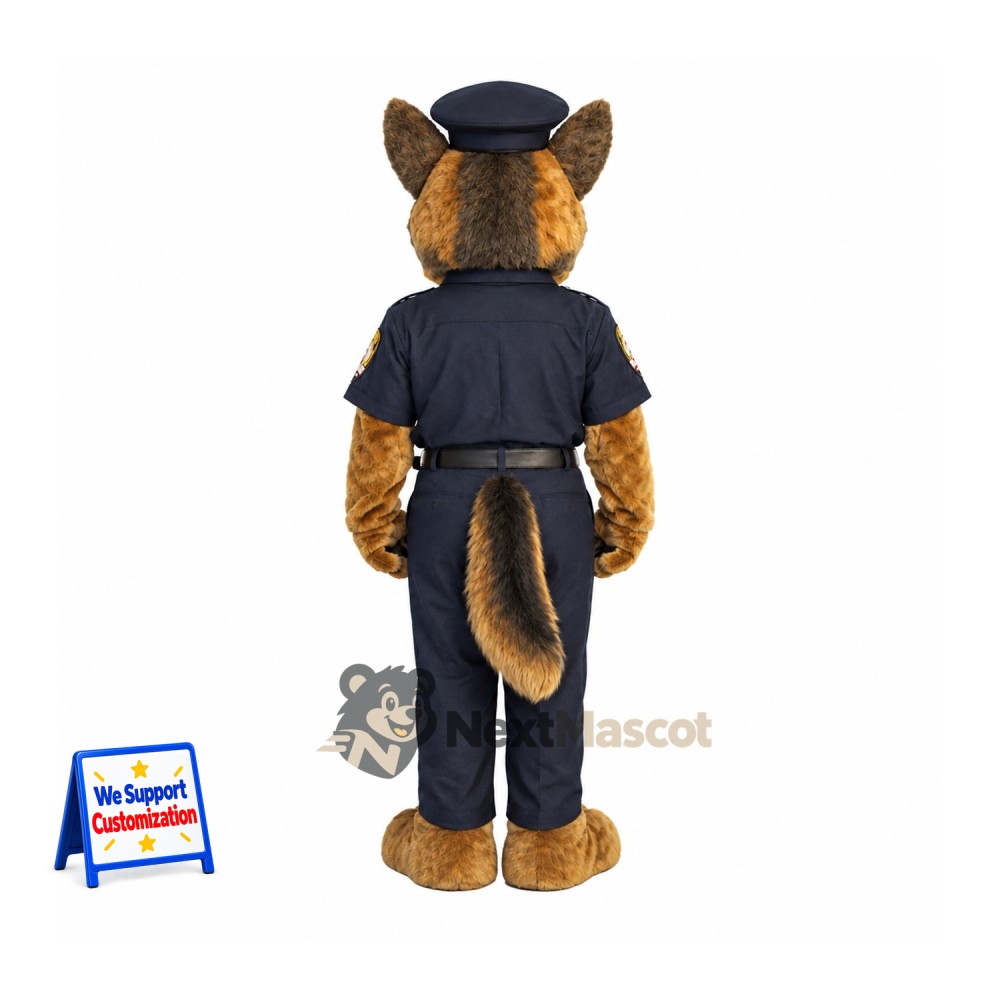 Dog Mascot Costume - Police Style for School Events Dog Mascot Costume - Police Style for School Events