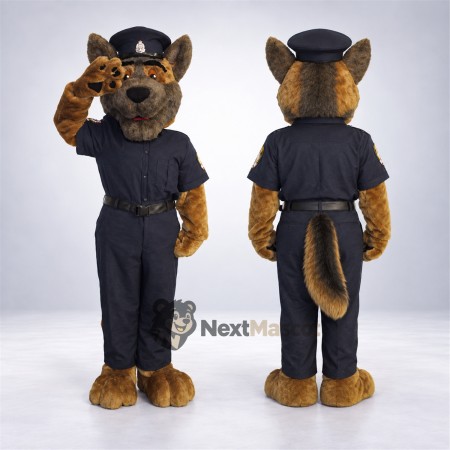 Dog Mascot Costume - Police Style for School Events Dog Mascot Costume - Police Style for School Events