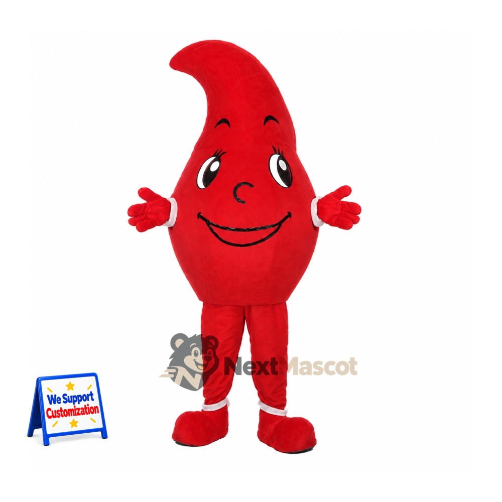 Blood Drop Mascot Costume for Parades Blood Drop Mascot Costume for Parades