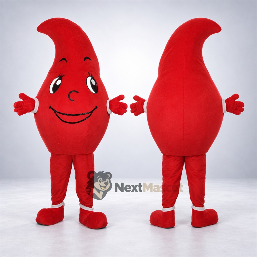 Blood Drop Mascot Costume for Parades Blood Drop Mascot Costume for Parades