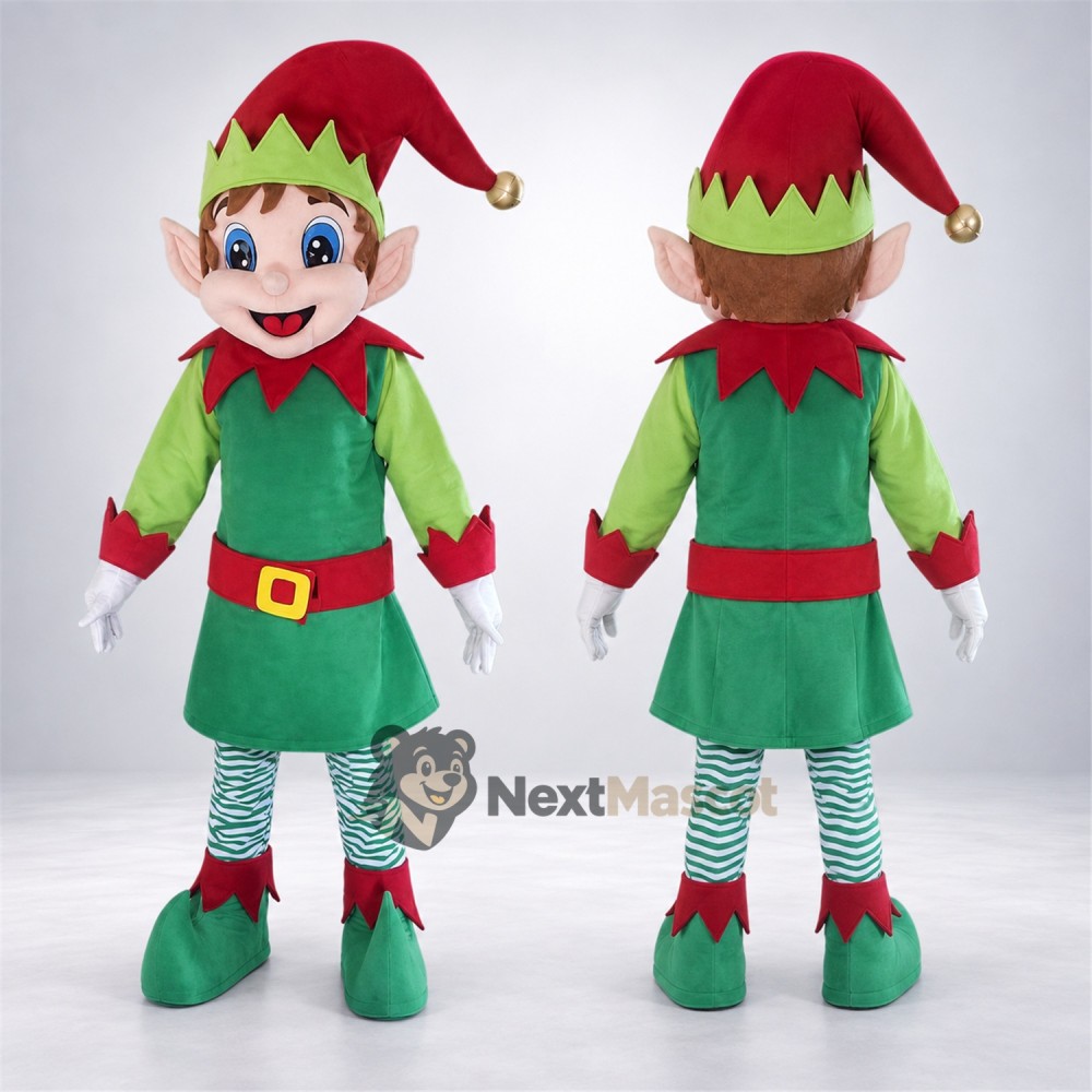 Christmas Elf Mascot Costume for Christmas Parades Christmas Elf Mascot Costume for Christmas Parades