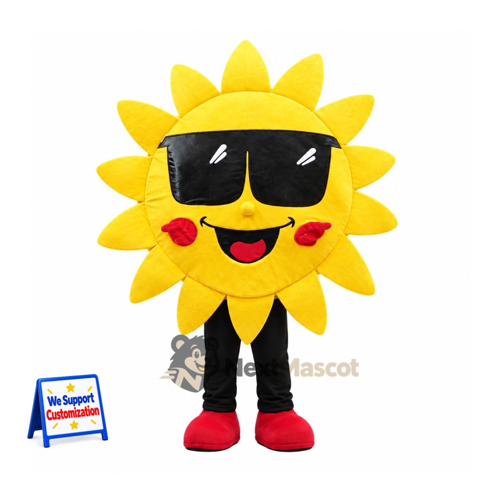 Sun Mascot Costume - Sunglasses for Festivals Sun Mascot Costume - Sunglasses for Festivals