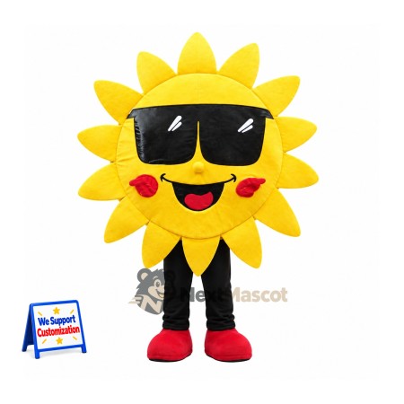 Sun Mascot Costume - Sunglasses for Festivals Sun Mascot Costume - Sunglasses for Festivals